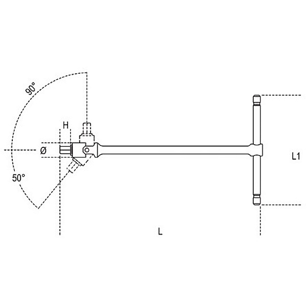 Beta 953 Chiave a T con Maschio Esagonale Snodato - BETA UTENSILI - Immagine 2